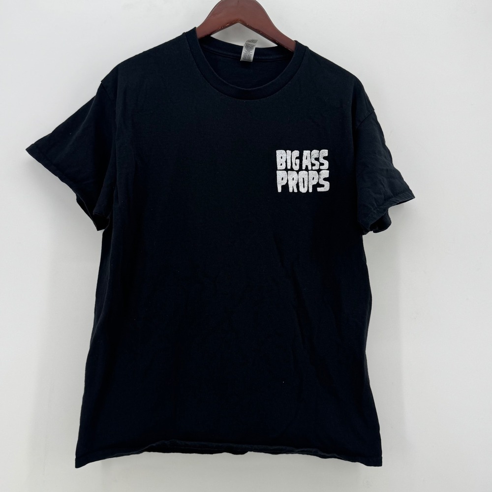 Gildan Big Ass Props Graphic T-Shirt Mens Large Black Funny‎ Trucker Tee